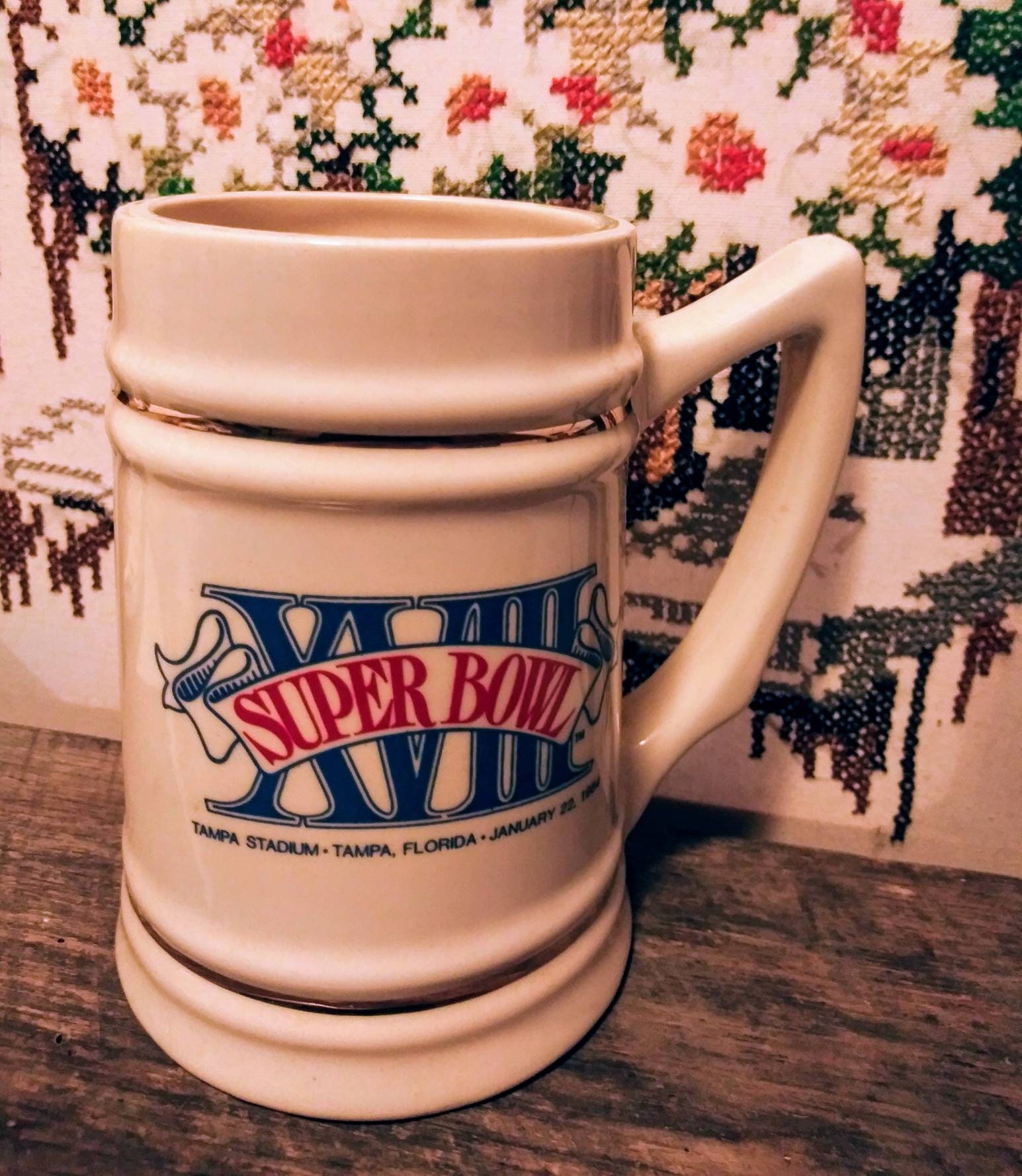 Vintage Super Bowl XVIII 18 Souvenir Mug Sports Memorabilia Etsy