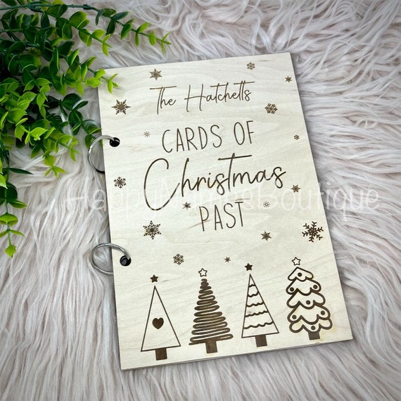 Greeting Card Organizer Christmas Card Keeper Personalized