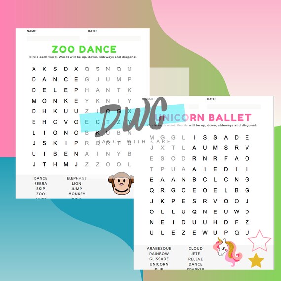 dance worksheets for kids dance clipart dance craft dance etsy
