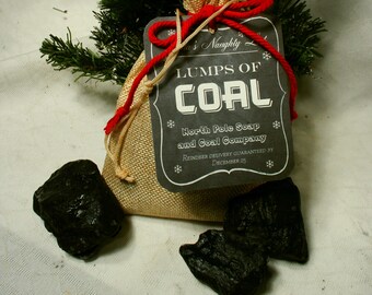 Lumps of Coal Soap Stocking Stuffer, Naughty List Gift,  Coal for Christmas, Coal Prank Gift, White Elephant Gift, Coal for Naughty Children