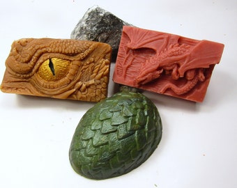 Dragon Soap Set, Hand-Painted Dragon Eye, Fantasy Gift