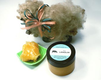 Lanolin - 4 ounce or 8 ounce, pure lanolin for skin care, lanolin for nursing moms, lanolin for diaper covers