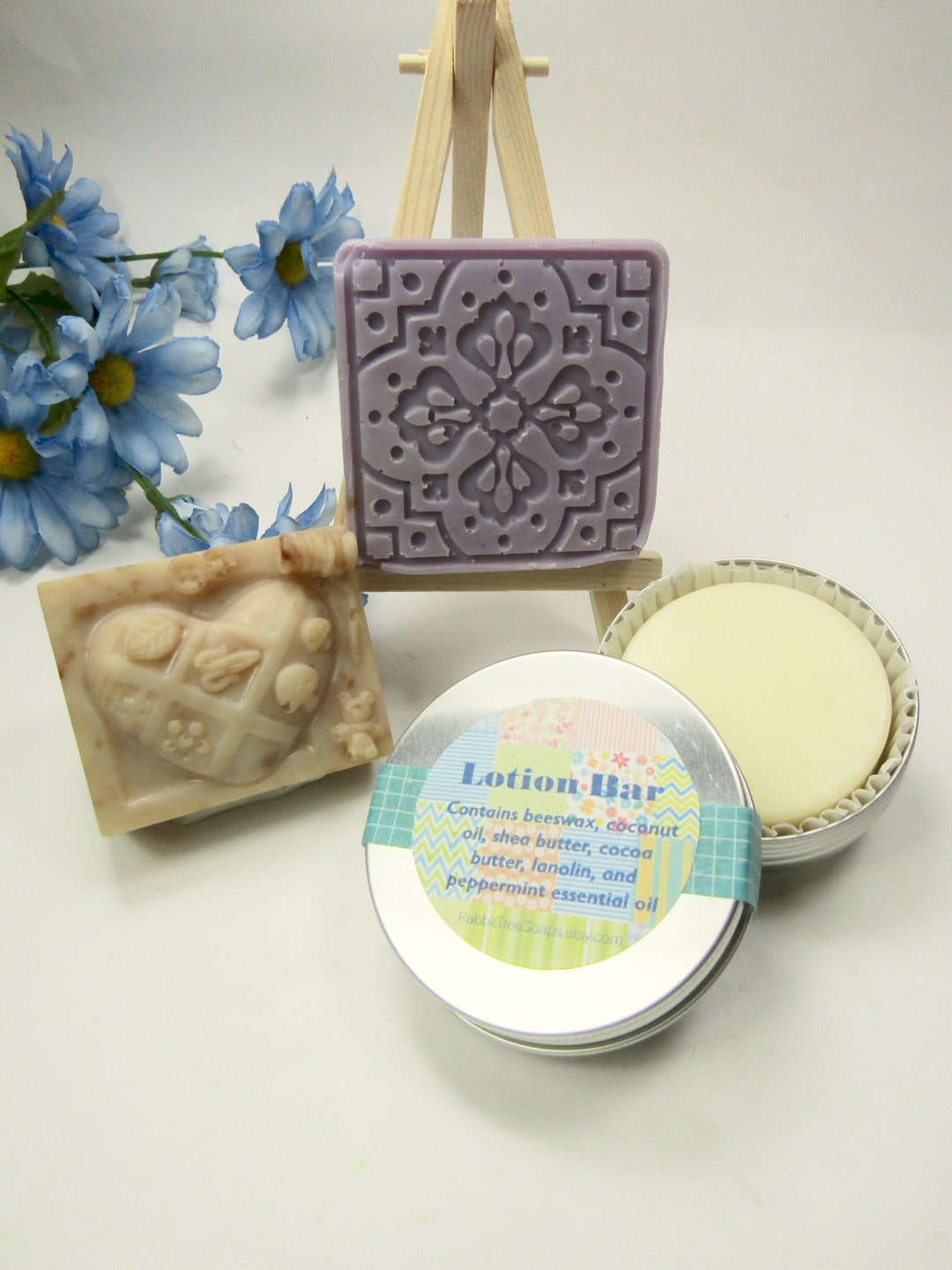 Quilters Gift Set, Quilt Themed Soaps With Lotion Bar, Gift for Quilter