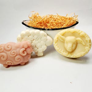 Sheep Soap, Set of 3 Different Hand Crafted Sheep Soaps, Gift for Sheep Lover, Sheep Decor