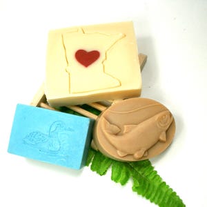 Minnesota Soap Gift Set: State Shape, Fish, Loon