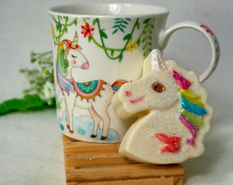 Unicorn Soap and Unicorn Mug, Unicorn Decor, Unicorn Party Gift, Unicorn Lover Gift