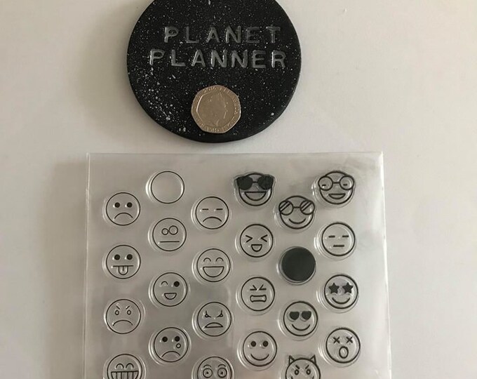 Emoji Stamps Clear Emoji Stamps Mood Tracker Stamps Emoji Etsy