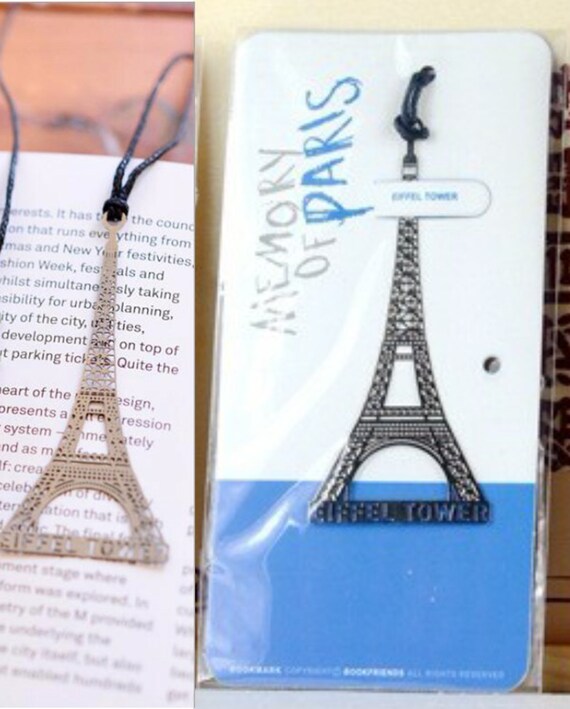 Paris Bookmark Eiffel Tower Bookmark Travel Book Pagemarker Etsy