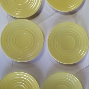 Atlas moderntone platonite coffee saucers yellow set of 6
