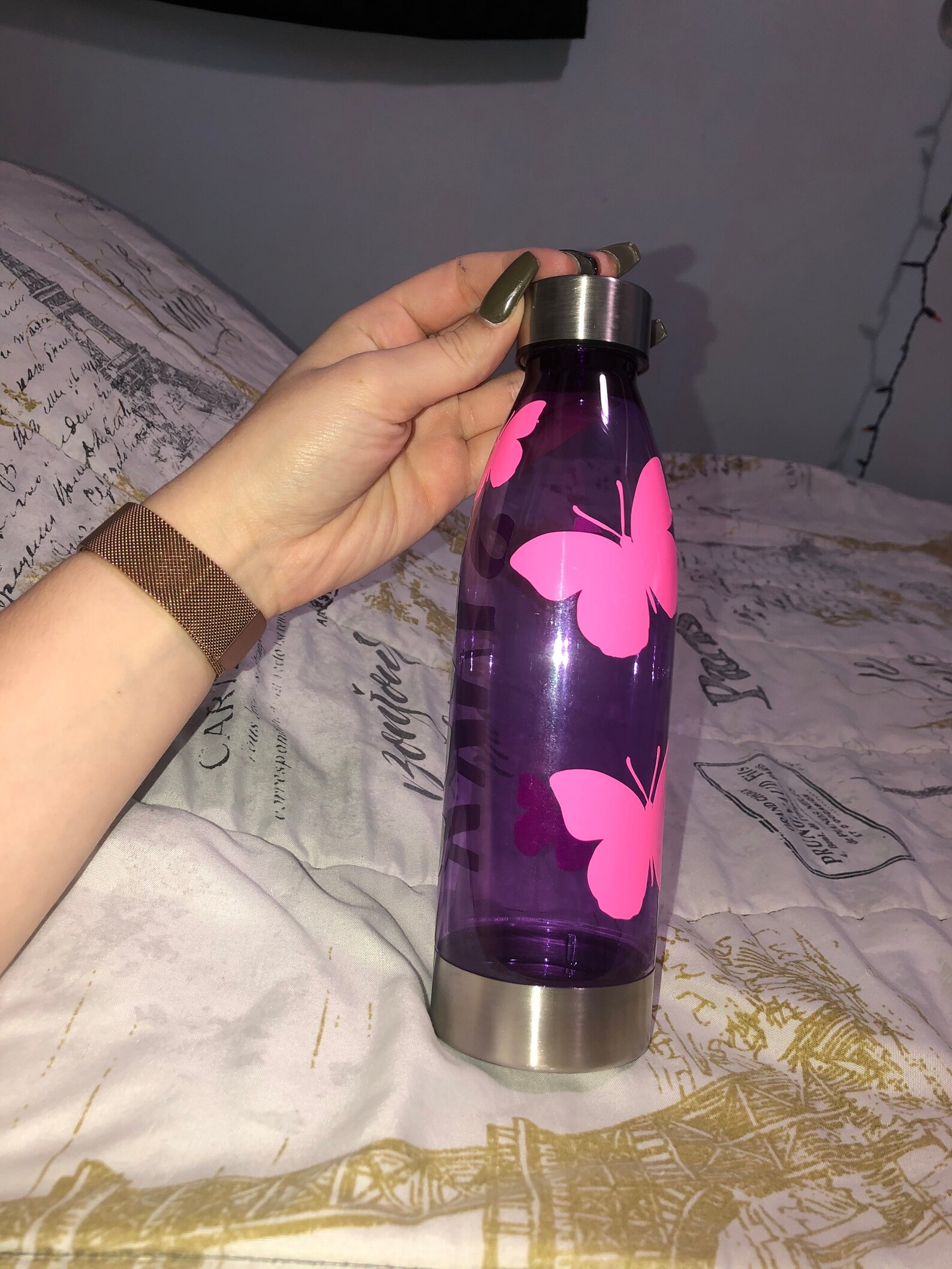 Butterfly Water Bottle Etsy