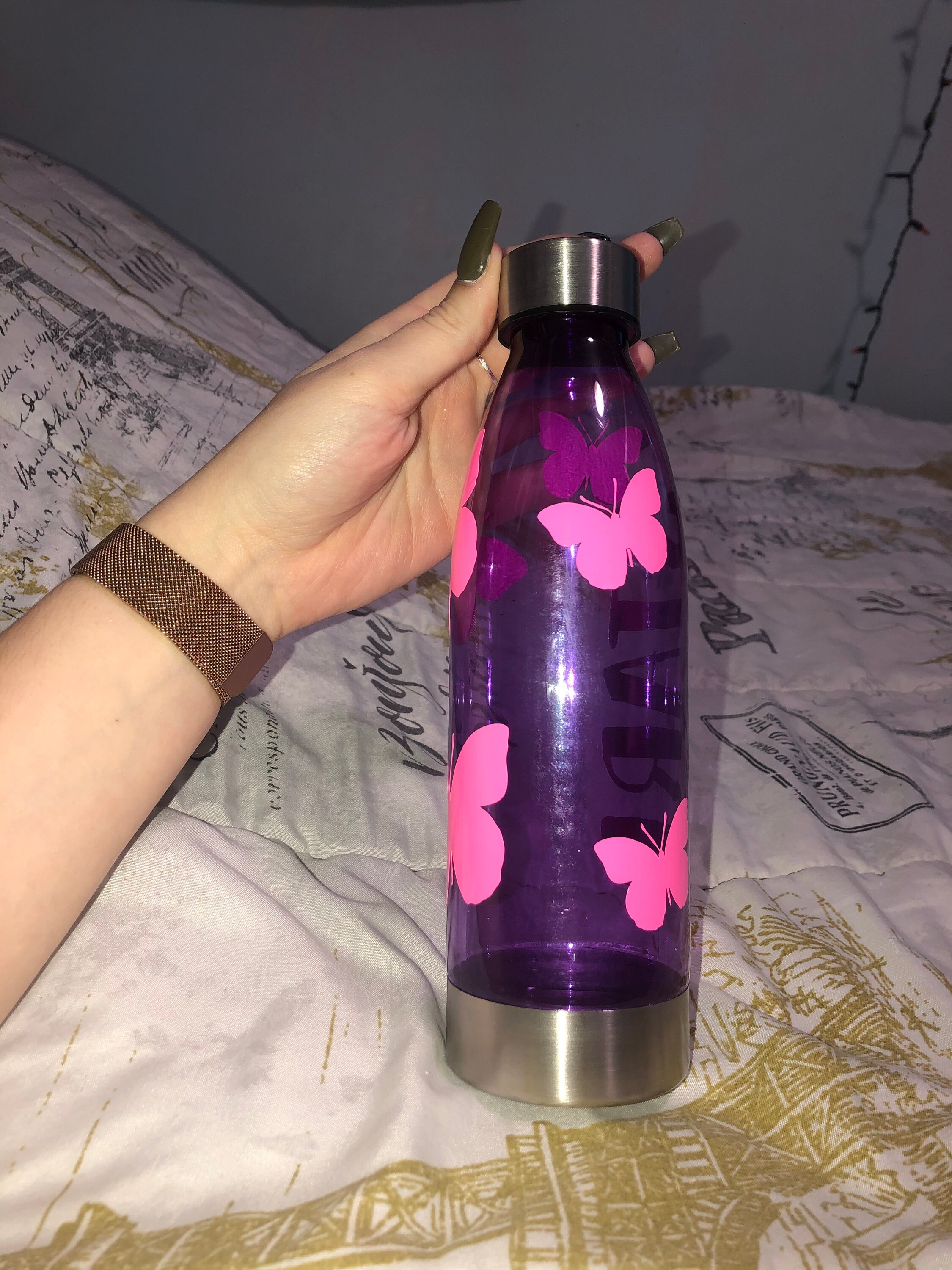 Butterfly Water Bottle Etsy