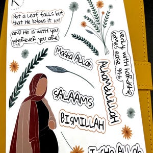 Hoja de pegatinas islámicas "Prado de recordatorios", pegatinas musulmanas, pegatinas musulmanas, planificador islámico, pegatinas hiyab, citas islámicas imagen 14
