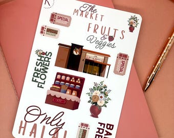 Burgundy Theme, Market Inspired, Islamic Sticker Sheet, Muslimah Stickers, Islamic Art, Islamic Planner, Hijabi Stickers, Islamic Journaling