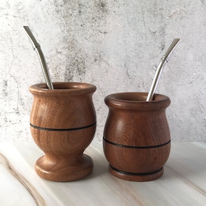 Algarrobo wood mate gourd & bombilla SET