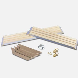 Molduras de madeira personalizadas para pinturas - Kit de moldura de tela para pintura a óleo e arte de parede - Sistema de esticamento de tela fácil de construir