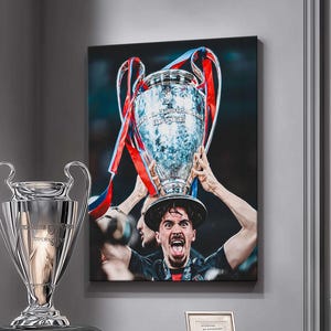 PSG Champions League Canvas: 2025 Victory, Paris Saint-Germain Wall Art