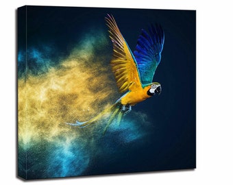 Birds Print-Parrots Animal Canvas Wall Art Paintings on Canvas Framed for Wall Decoration Modern