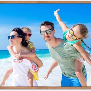 Personalized Photo on Canvas Prints With Floating Frames 4 colors image 3