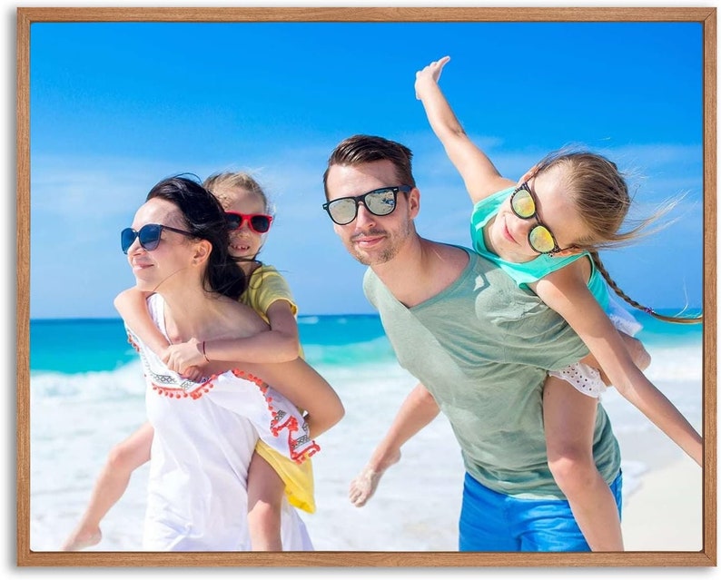 Personalized Photo on Canvas Prints With Floating Frames 4 colors image 3