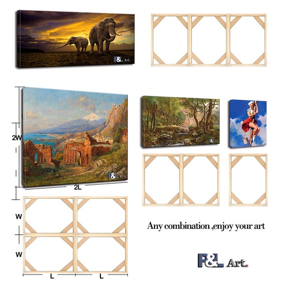 Framed Picture Accessories Easy to Build Canvas Stretching System DIY Solid Wood Canvas Frame Kit 30 x44 Inch for Oil Painting /& Wall Art Customized Wooden Art Frames for Paintings /& Canvases