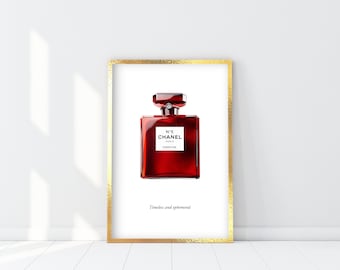 Coco Chanel No 5 Print Coco Chanel Perfume Bottle Poster Etsy