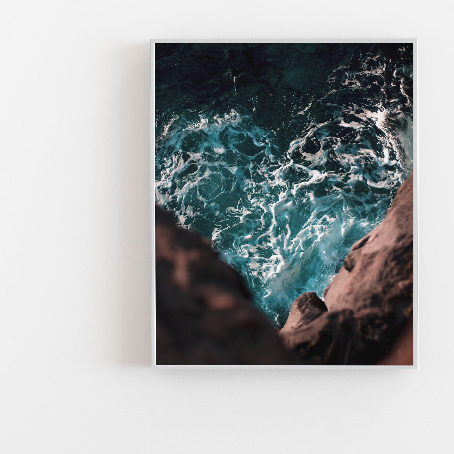 Ocean Heart Print, Burnt Orange Wall Art, Breathtaking Print, Heart ...