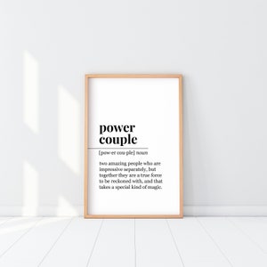 Kraft Paar Definition Druck, erstaunliches Paar Poster, Kraft Paar Zitat True Force Wandkunst, skandinavisches Dekor, besondere Art der Magie Kunst
