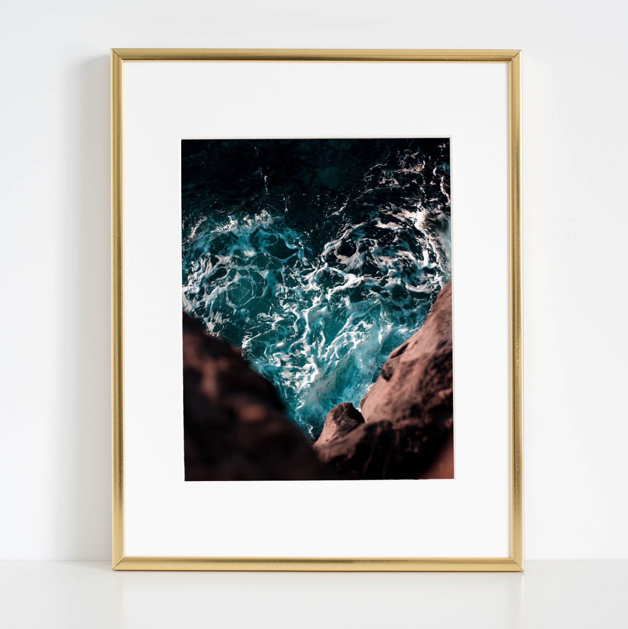 Ocean Heart Print, Burnt Orange Wall Art, Breathtaking Print, Heart ...
