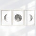 Set of 3 Moon Prints, High Quality Moon phases poster, Boho Chic Lunar Phases wall art, La Lune Affiche, Sacred Moon, Above bed Art, Space 