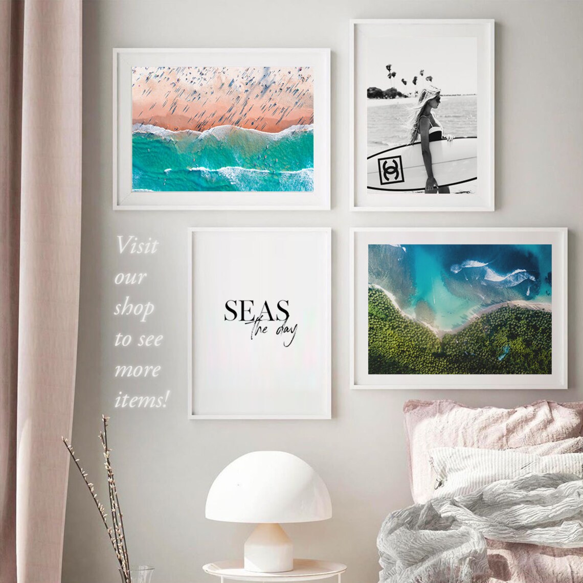 Seas The Day Poster Seize the Day PrintSea Quote Wall Art Etsy