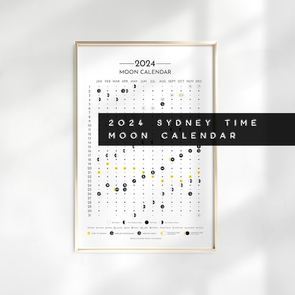 Australia Moon Calendar 2024, Southern Hemisphere Lunar Calendar 2024, 2024 Australian Moon Phase Calendar, Australian Astrological Calendar