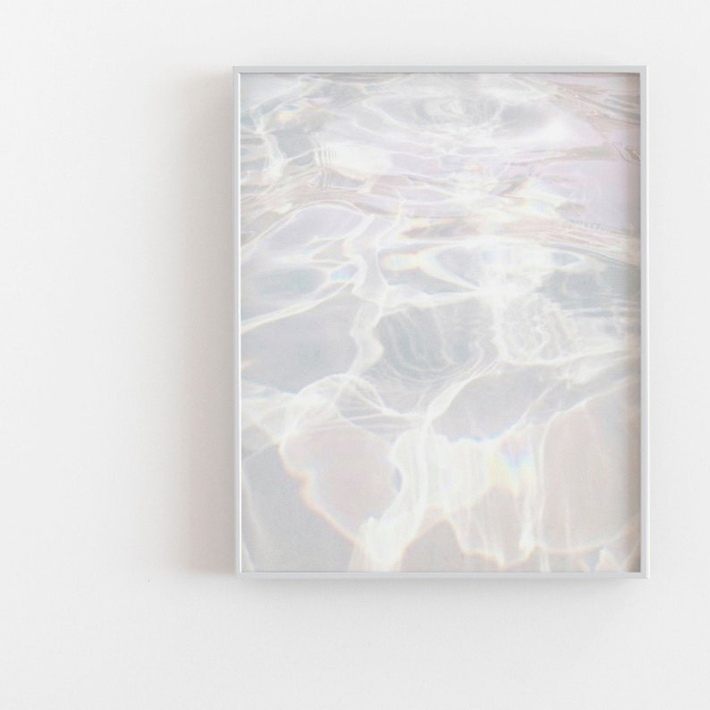 White Water Print White Aesthetic Wall Art White Texture Etsy
