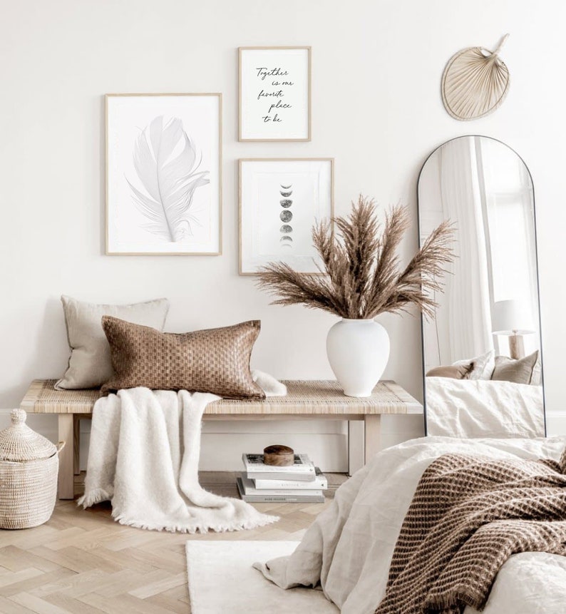 Above bed decor High Quality Set of 3 Pieces wall art image 1