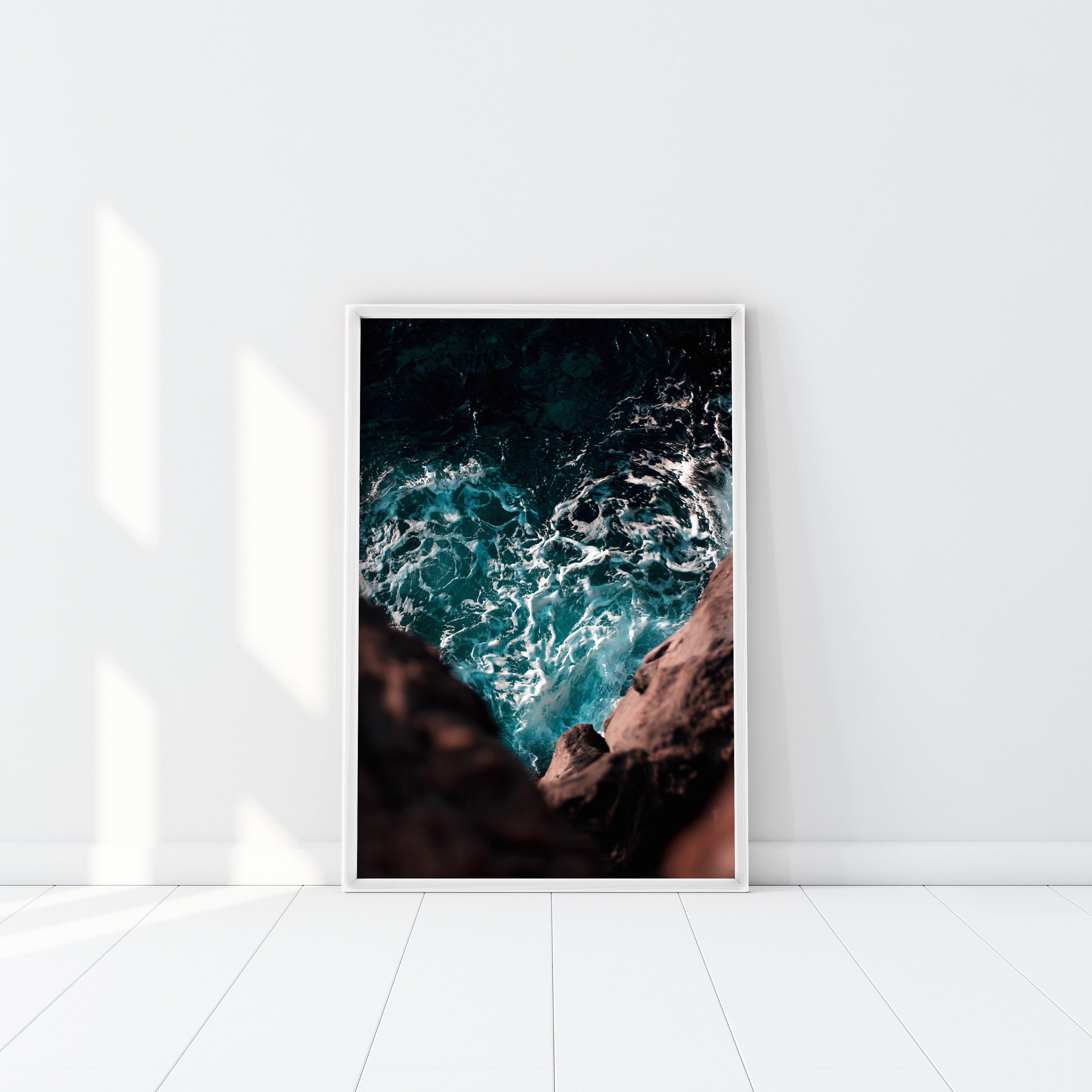 Ocean Heart Print, Burnt Orange Wall Art, Breathtaking Print, Heart ...