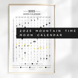 Maankalender bergtijd 2025, maankalender 2025, kalender 2025 afdrukbaar, maanfasekalender, astrologische kalender nieuwe maan