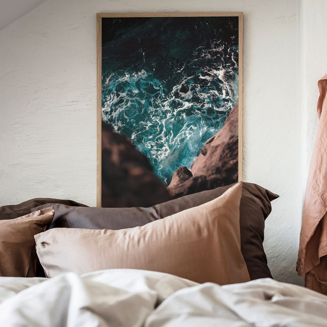 Ocean Heart Print, Burnt Orange Wall Art, Breathtaking Print, Heart ...