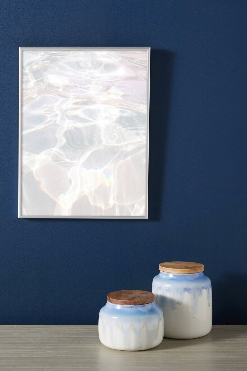 White Water Print White Aesthetic Wall Art White Texture Etsy