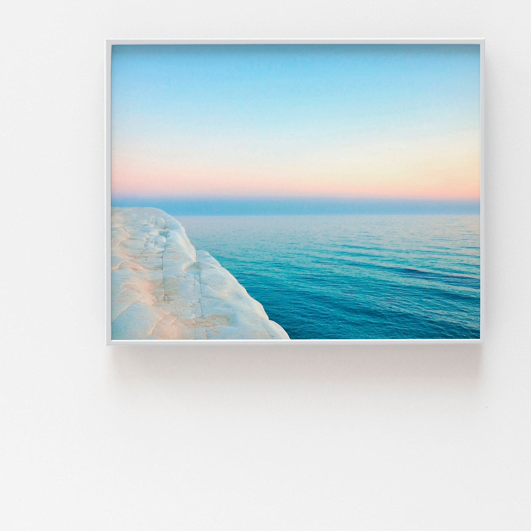Sunset Cliff Print Coastal Decor Poster Ocean Sunset - Etsy