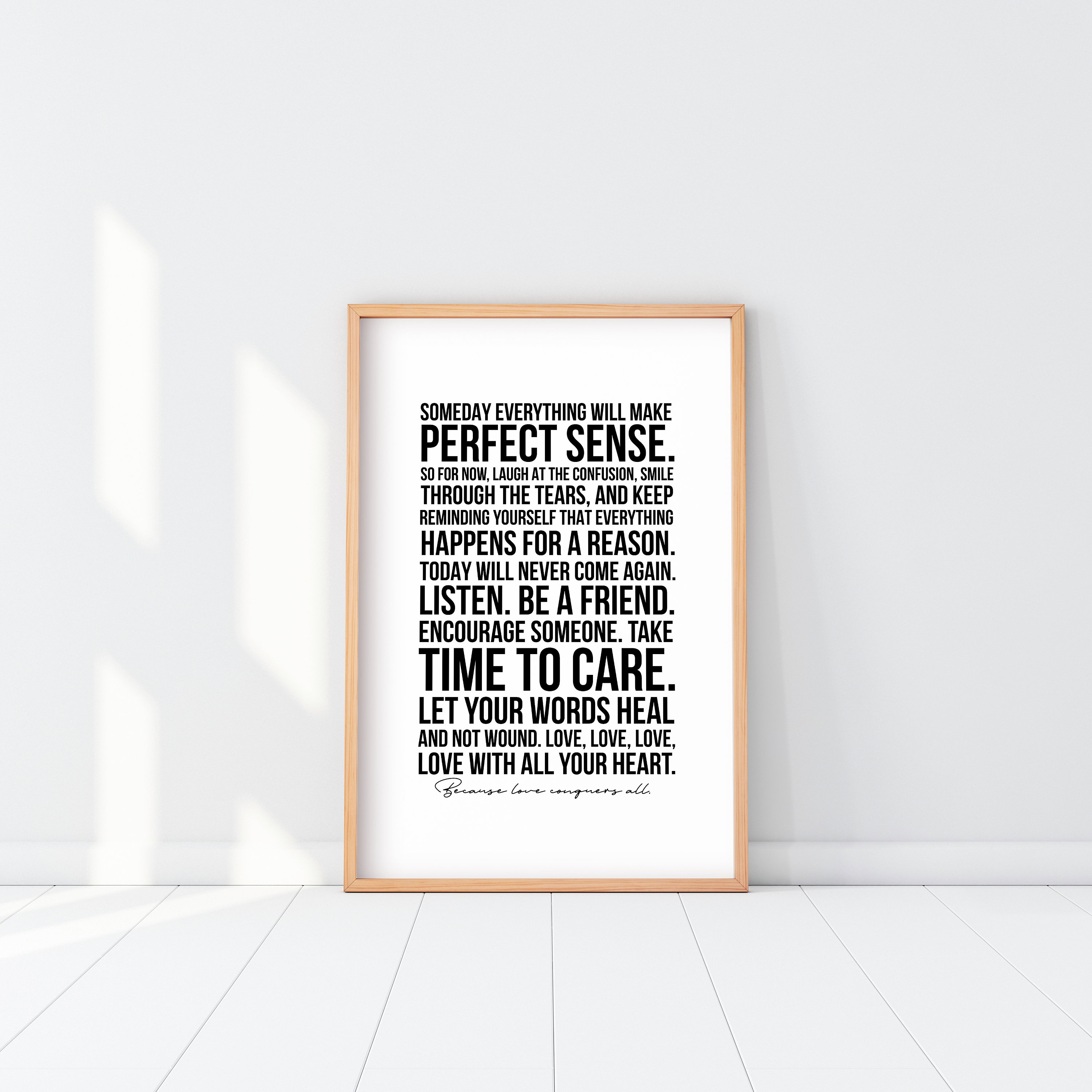 Time To Care Print Someday Everything Will Make Perfect Etsy Ireland