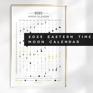 Calendario Lunare 2025, Calendario fasi lunari 2025 stampabile, Calendario lunare 2025 Calendario Astrologico, Calendario segni Zodiacali