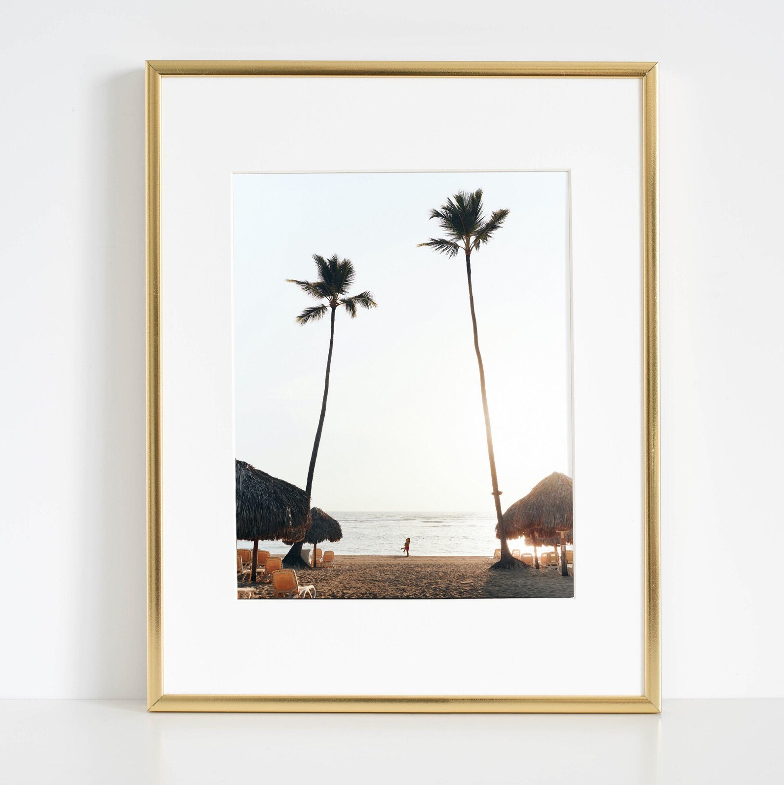 Two Palms Print Palm Trees Wall Art 2 Palm Trees Print Tan Etsy