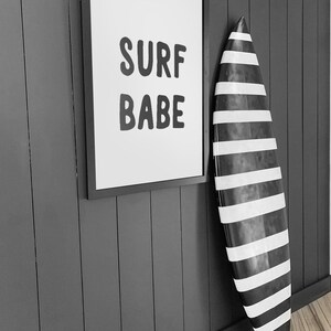 Surf Babe Print, High fashion Surf Girl Poster, Coco Surf, Surf Babe Wall Art, Beach House Surfer decor, Ocean Wave Art, California Decor image 7