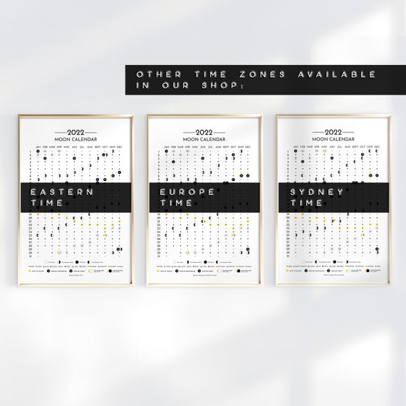 Full Moon Calendar 2022 Pacific Time Moon Calendar 2022 Lunar Calendar 2022 2022 Calendar | Etsy Singapore