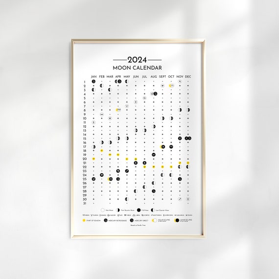 Calendrier Lunaire 2024 + Web Appli beauté/1 an - Calendrier Lunaire %