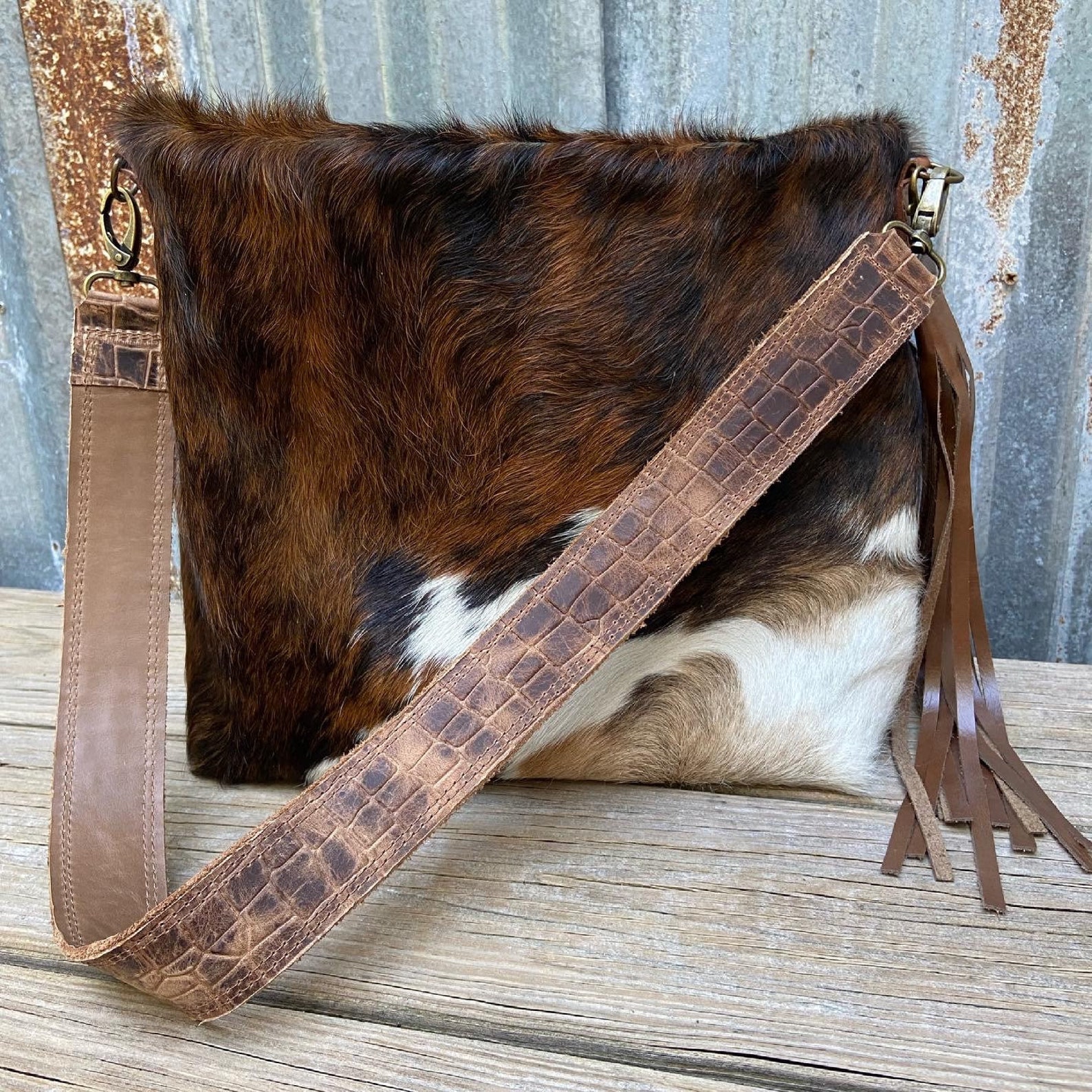 Cowhide purse hair on hide purse western handbag cowhide Etsy