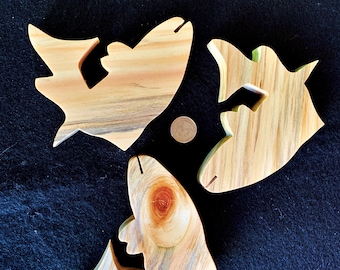 Réplica de trucha de madera para colgar en la pared: arte de pesca con vida silvestre