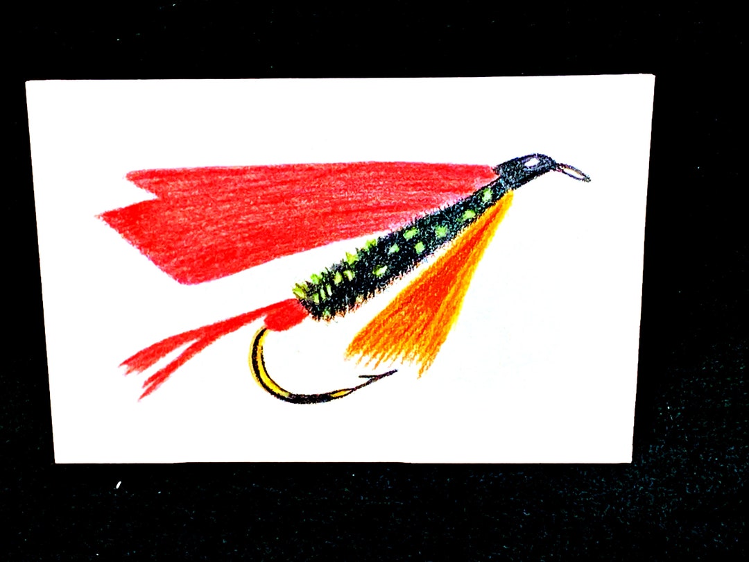 Fly Fishing, Pastel Painting, Fly Fishing Fly, Trout Fishing Fly, Fly