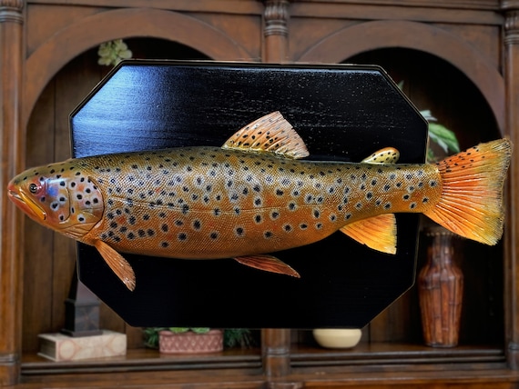 Brown Trout Replica, Fishing Art, Fly Fishing Sculpture, Trout Art, Trout  Mount, Carved Trout, Carved Fish Art, Home Decor, Cabin Decor -  Canada