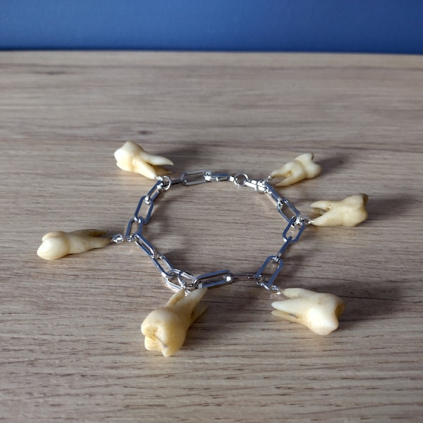 Étrangers de l’enfer bracelet de dents humaines réplique accessoire - bizarrerie bijoux bizarres