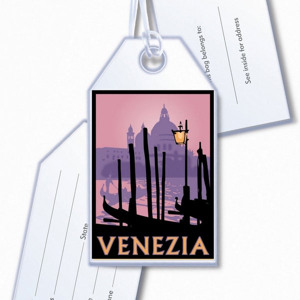 Last One! Venice, Italy Luggage Tag - Gondolas - Veneto Region - Italian Tag - San Marco - Europe Gift - One Suitcase Tag